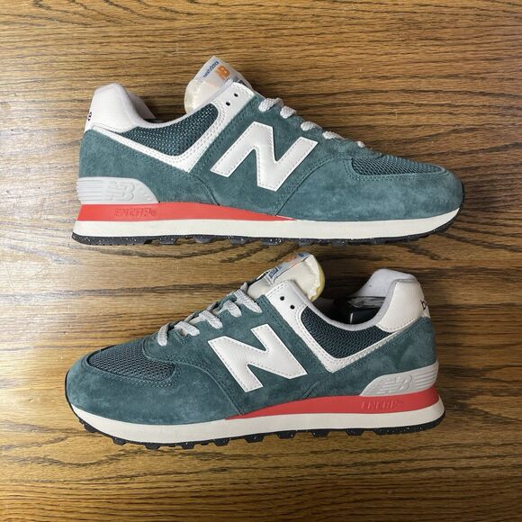 New Balance 574 Classic Athletic Shoes Green White US Men Size 10 New - Picture 2 of 6